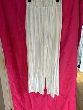 Francesca's Collections Pastel Stripe Wide-Leg Pants